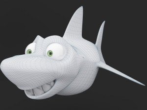 stylized shark character 3D 모델
