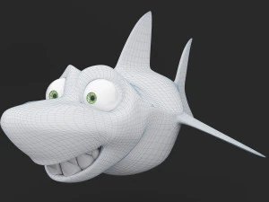 stylized shark character 3D Model
