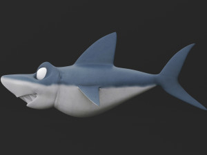 stylized shark character 3D 모델