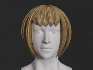 स्टाइलिश महिला बाल 3D मॉडल