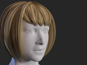 stylized female hair 3D Модель