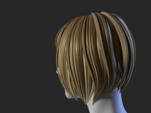 stylized female hair 3D Модель