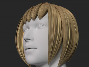stylized female hair 3D Модель