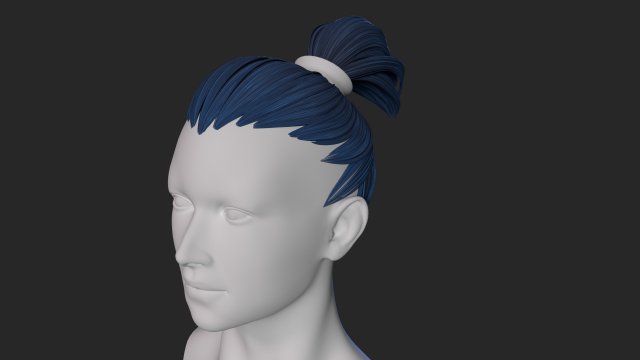 female hair 3D Model .c4d .max .obj .3ds .fbx .stl .blend 