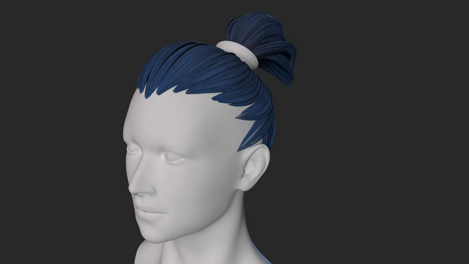female hair 3D Model .c4d .max .obj .3ds .fbx .stl .blend 