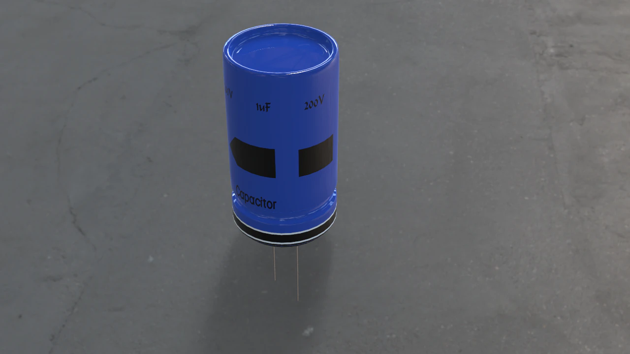 capacitor 3D Model .c4d .max .obj .3ds .fbx .stl .blend 
