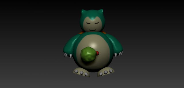 pokemon snorlax Model 3D .c4d .max .obj .3ds .fbx .stl .blend 