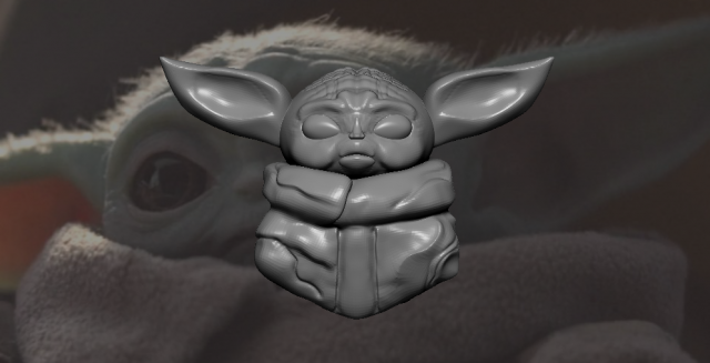 baby yoda 3D Model .c4d .max .obj .3ds .fbx .stl .blend 