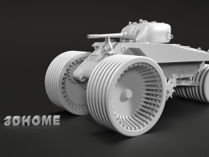 tank m4a2 - t10 mine exploder 3D Print Model