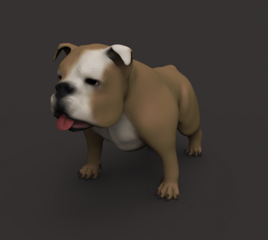 buldog 3D Model .c4d .max .obj .3ds .fbx .stl .blend 