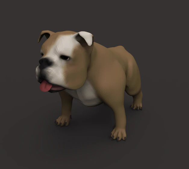 buldog 3D Model .c4d .max .obj .3ds .fbx .stl .blend 