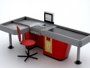 cashiers table Modèle 3D