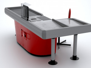 cashiers table Modèle 3D