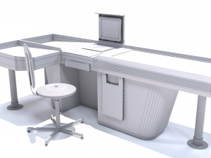cashiers table Modèle 3D