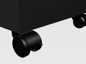 mobile drawer with 2 drawers 3D मॉडल