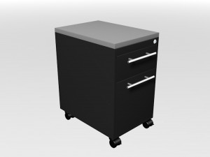 mobile drawer with 2 drawers 3Dモデル