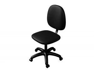 silla secreatria sin brazos 3D Model