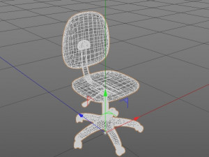 silla secreatria sin brazos 3Dモデル
