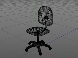 silla secreatria sin brazos 3D Model