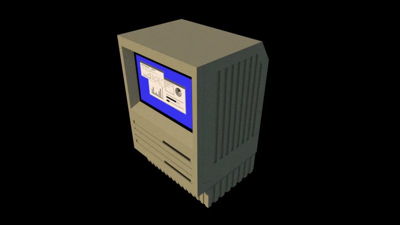 old computer 3D Model .c4d .max .obj .3ds .fbx .stl .blend 