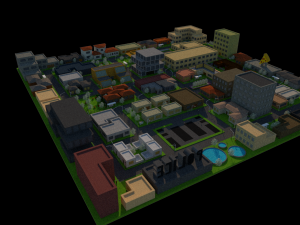 small city Modèle 3D