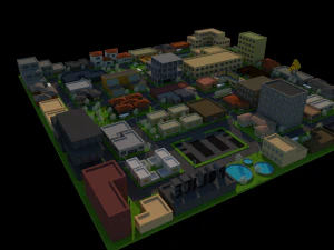 k&uuml;&ccedil;&uuml;k şehir 3D Model