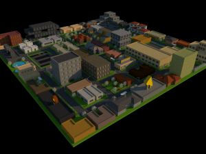 small city Modèle 3D