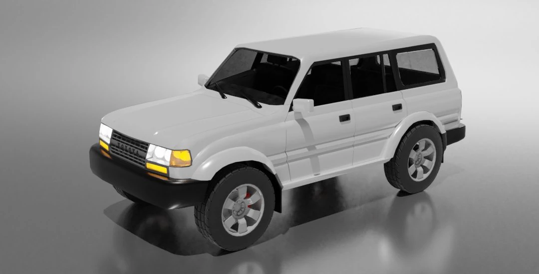 toyota land cruiser j80 with suspension 3D Model .c4d .max .obj .3ds .fbx .stl .blend