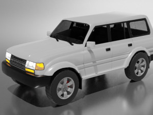 toyota land cruiser j80 with suspension 3D Model