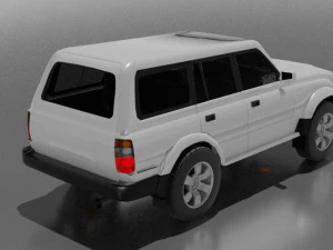 toyota land cruiser j80 with suspension 3D Model