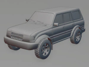 toyota land cruiser j80 with suspension 3D Model