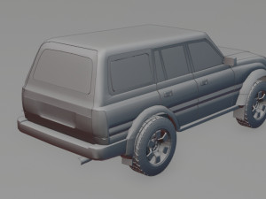 toyota land cruiser j80 with suspension Model 3D