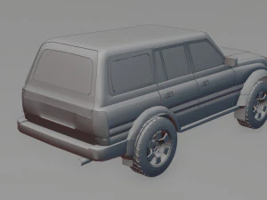 toyota land cruiser j80 with suspension 3D Model
