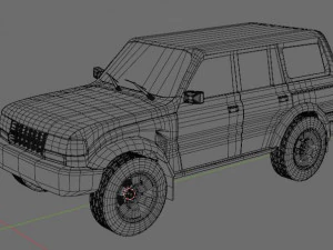 toyota land cruiser j80 with suspension 3D Model