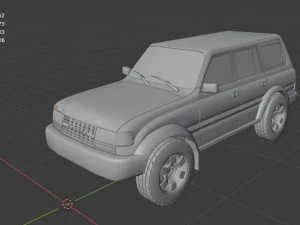 toyota land cruiser j80 with suspension 3D Model