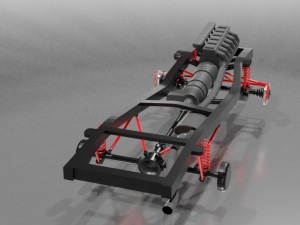 toyota land cruiser j80 modified with chasis and suspension Model 3D
