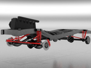 toyota land cruiser j80 modified with chasis and suspension Model 3D
