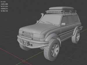 toyota land cruiser j80 modified with chasis and suspension Model 3D