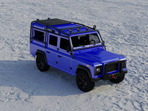 land rover defender 110 modified modd 3D Model