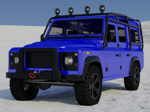 land rover defender 110 modified modd 3D मॉडल