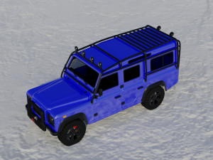 land rover defender 110 modified modd 3D मॉडल