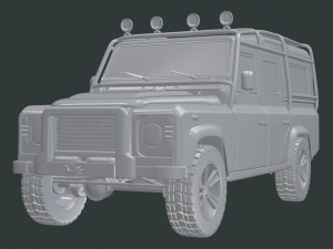 land rover defender 110 modified modd 3D मॉडल