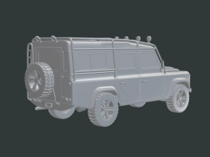 land rover defender 110 modified modd 3D मॉडल