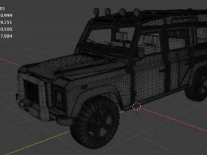 land rover defender 110 modified modd 3D Model