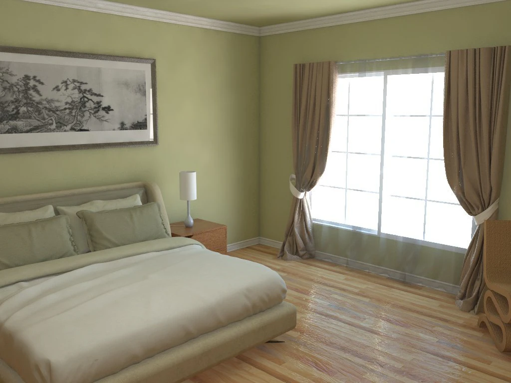 bedroom 3D Model .c4d .max .obj .3ds .fbx .stl .blend