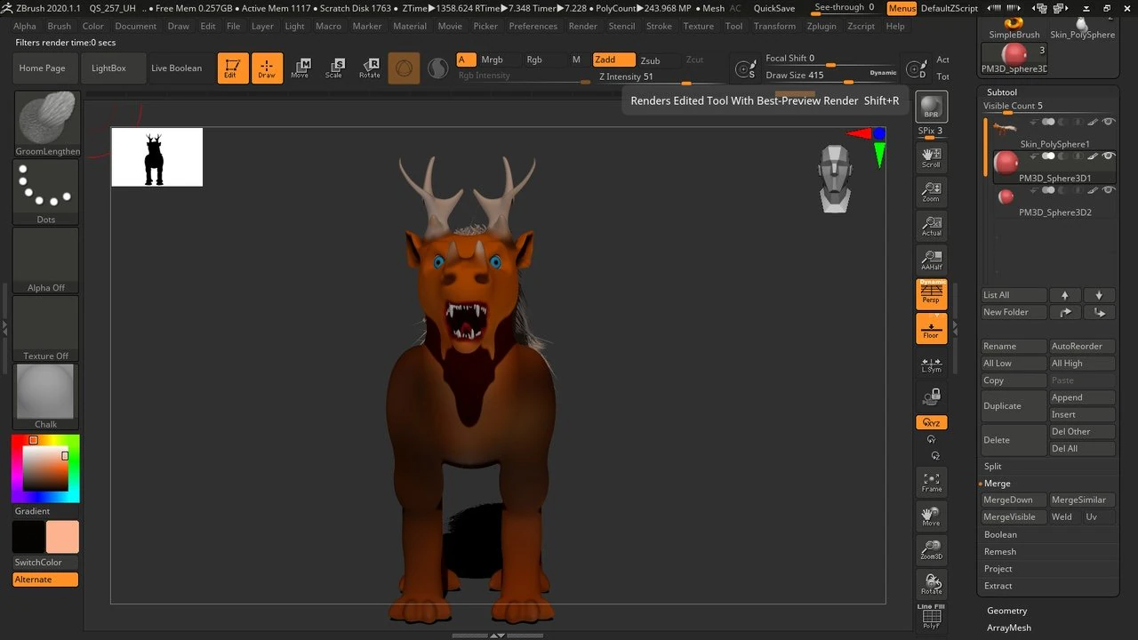 dragon or dino 3D Model .c4d .max .obj .3ds .fbx .stl .blend