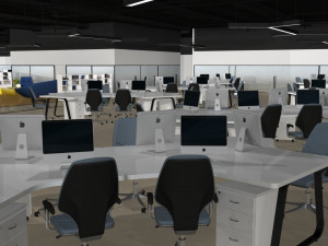 modern simple office 3D Модель