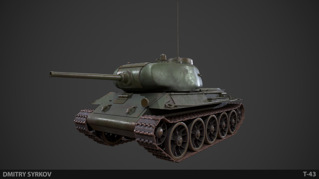 t-43 Model 3D .c4d .max .obj .3ds .fbx .stl .blend 
