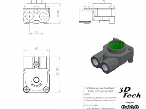 GICAR RANCILIO MARZOCCO FLOWMETER 1-4 FOR ESPRESSO MACHINES COFFEE MACHINE 3D Модель