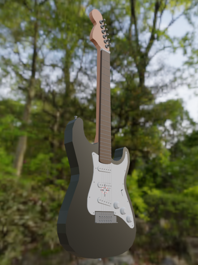 guitar fender 3D 모델 .c4d .max .obj .3ds .fbx .stl .blend 